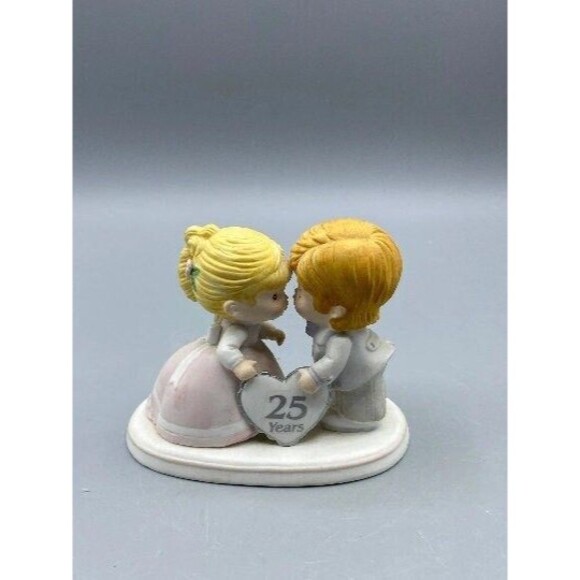25th Anniversary Happily Ever After Bride and Groom Figurine Cake Topper Enesco - Picture 3 of 10